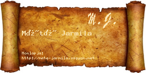 Máté Jarmila névjegykártya