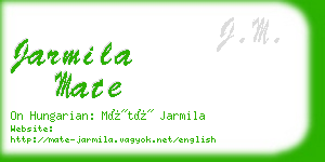 jarmila mate business card